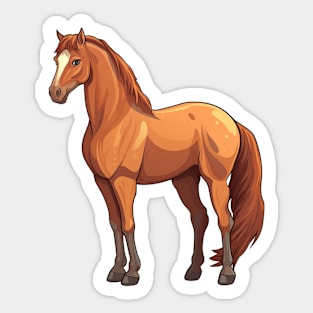 Cute Chestnut Horse Sticker